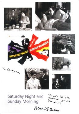 Saturday Night and Sunday Morning montage signed by Alan Sillitoe